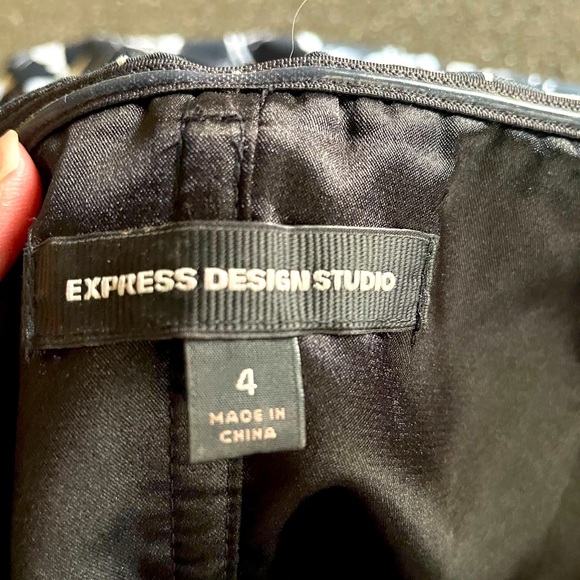 Express, Strapless, Black & White Dress, Size 4 - Picture 4 of 4